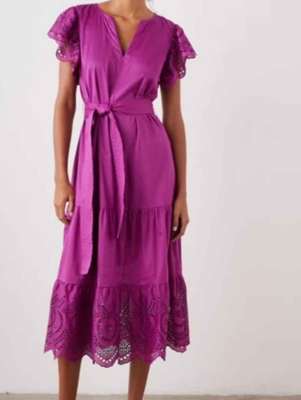 Soft SurroundingsVerena Eyelet Midi Dress Size Large
